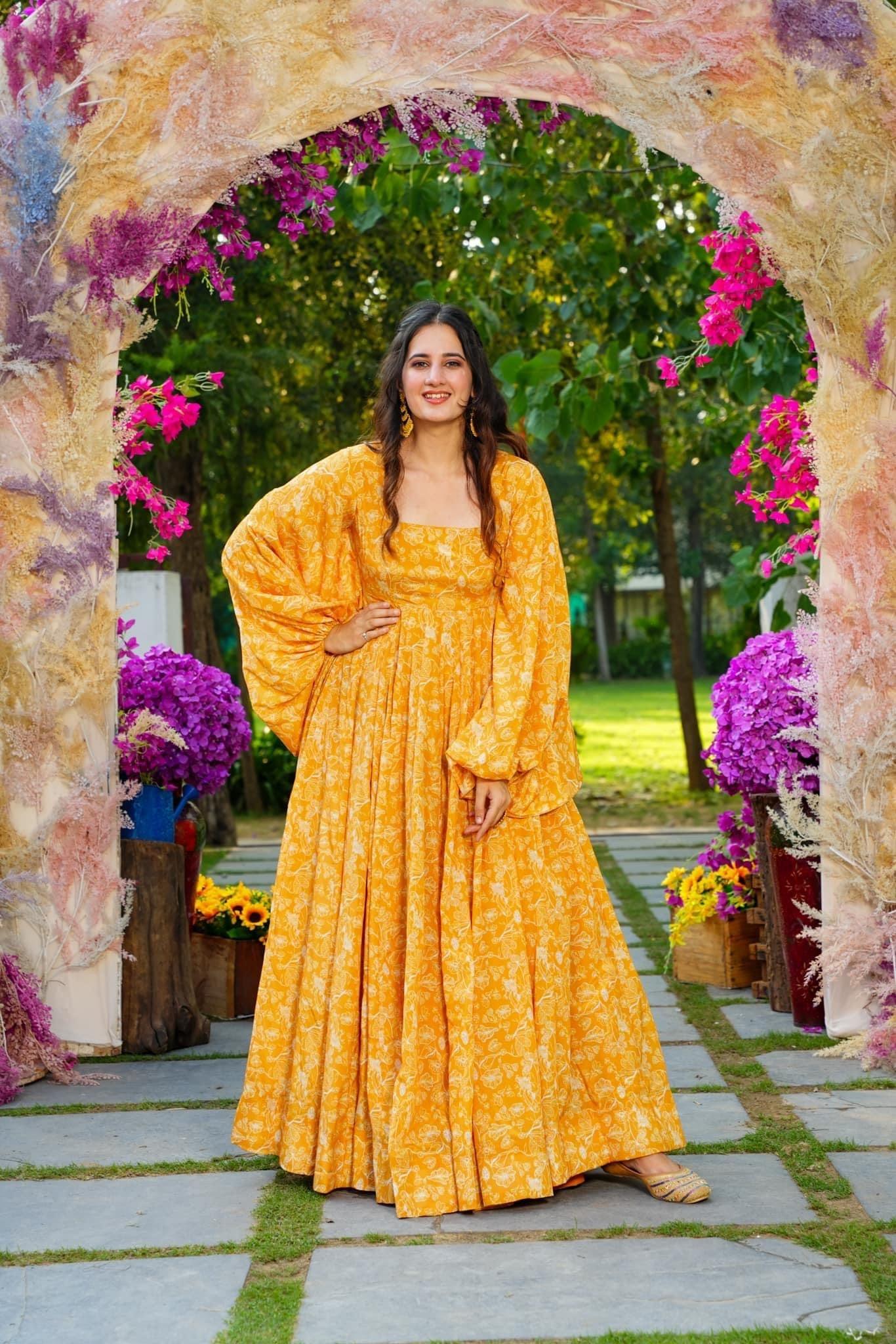 Yellow gown for women new arrivals