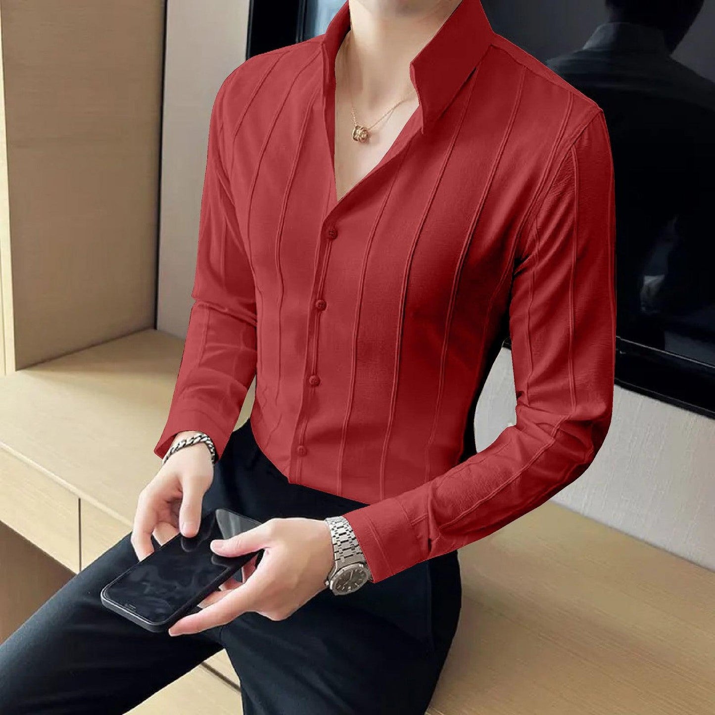 Red Striped Premium Shirt